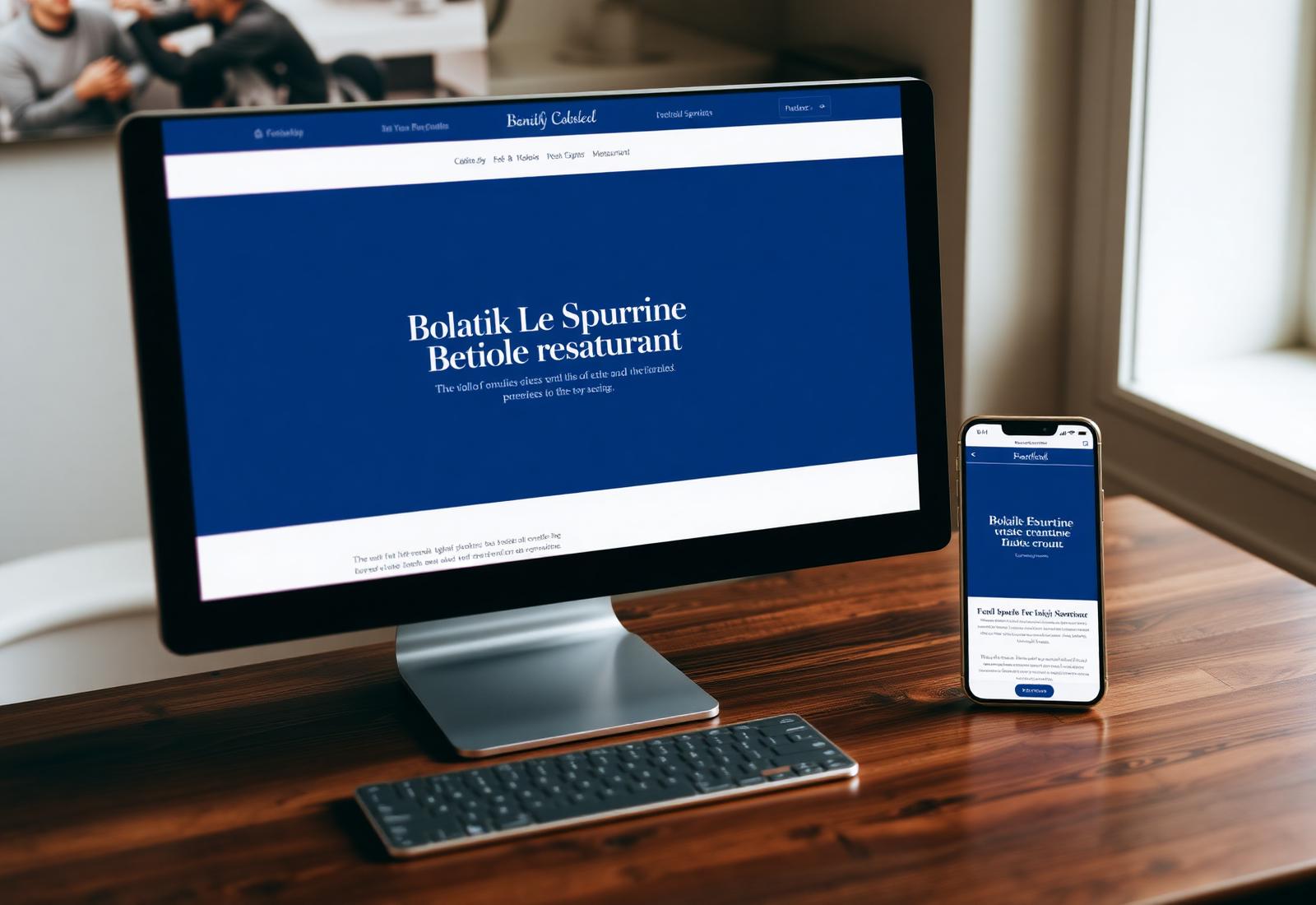 Vista previa de una página web en escritorio y móvil